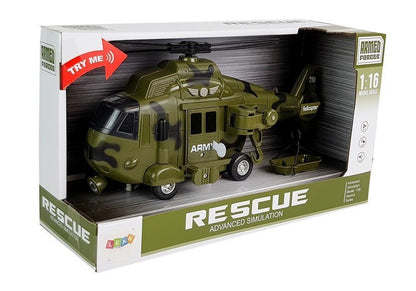 Military Rescue Helicopter 1:16 Hook Sound Light
