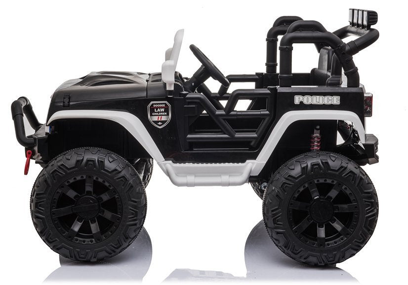JC666 Police Black - Electric Ride On Car