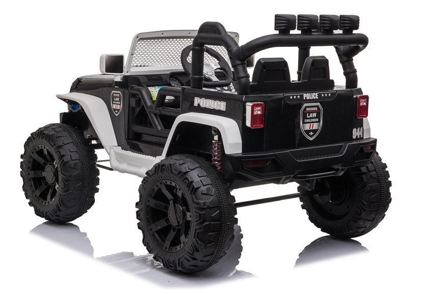 JC666 Police Black - Electric Ride On Car