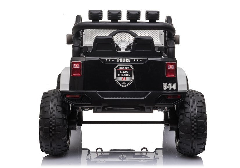 JC666 Police Black - Electric Ride On Car