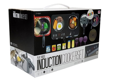 Dětská kuchyňka z nerezové oceli s indukční deskou – 32 dílů