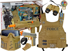 Military Set Weapon Mask Binoculars Vest Compass