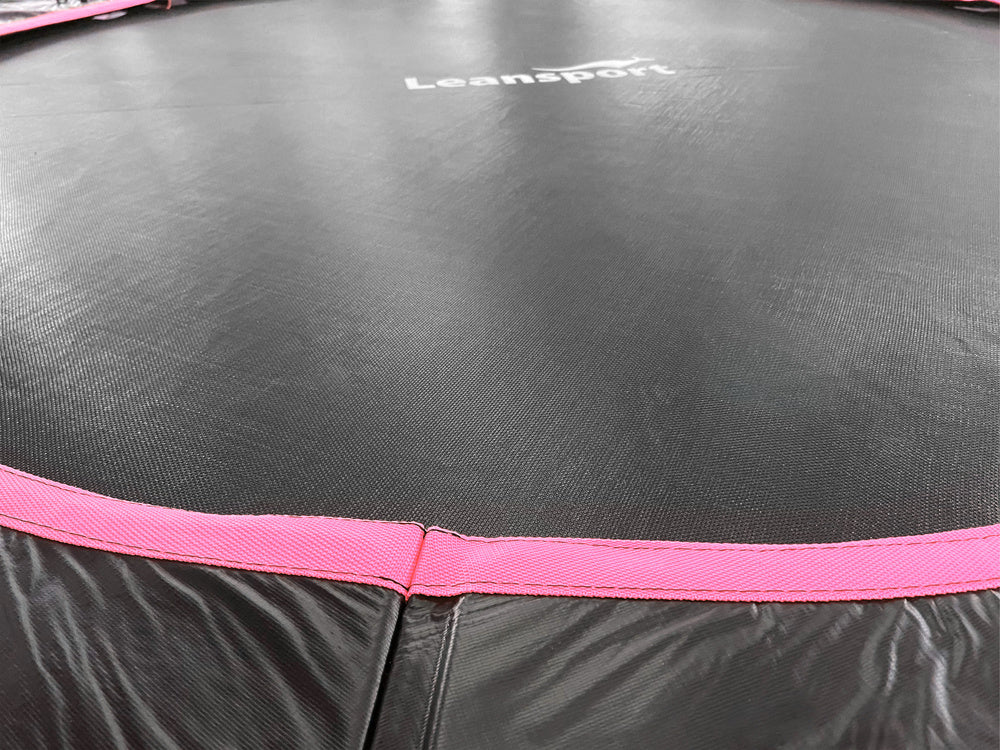 LEAN Sport Max 14ft Trampoline Black-Pink