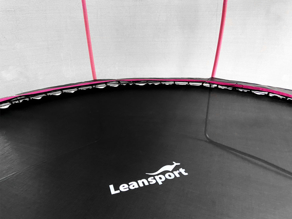 LEAN Sport Max 14ft Trampoline Black-Pink