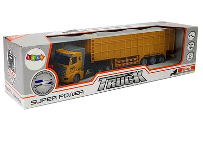Truck with Large Trailer Remote Control 27 Mhz 1:48 Yellow