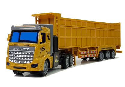 Truck with Large Trailer Remote Control 27 Mhz 1:48 Yellow
