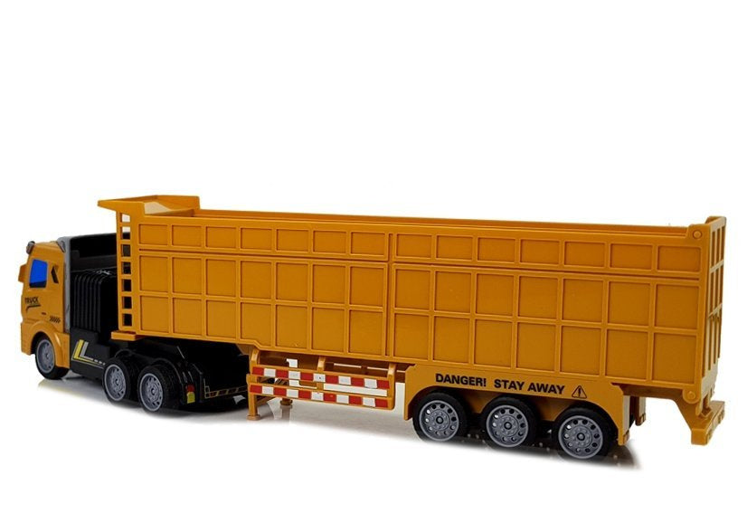 Truck with Large Trailer Remote Control 27 Mhz 1:48 Yellow