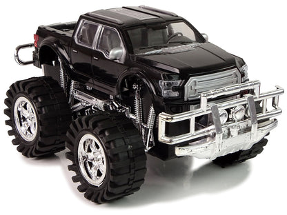 Set of Vehicles Black Monster Truck White Caravan 58 cm