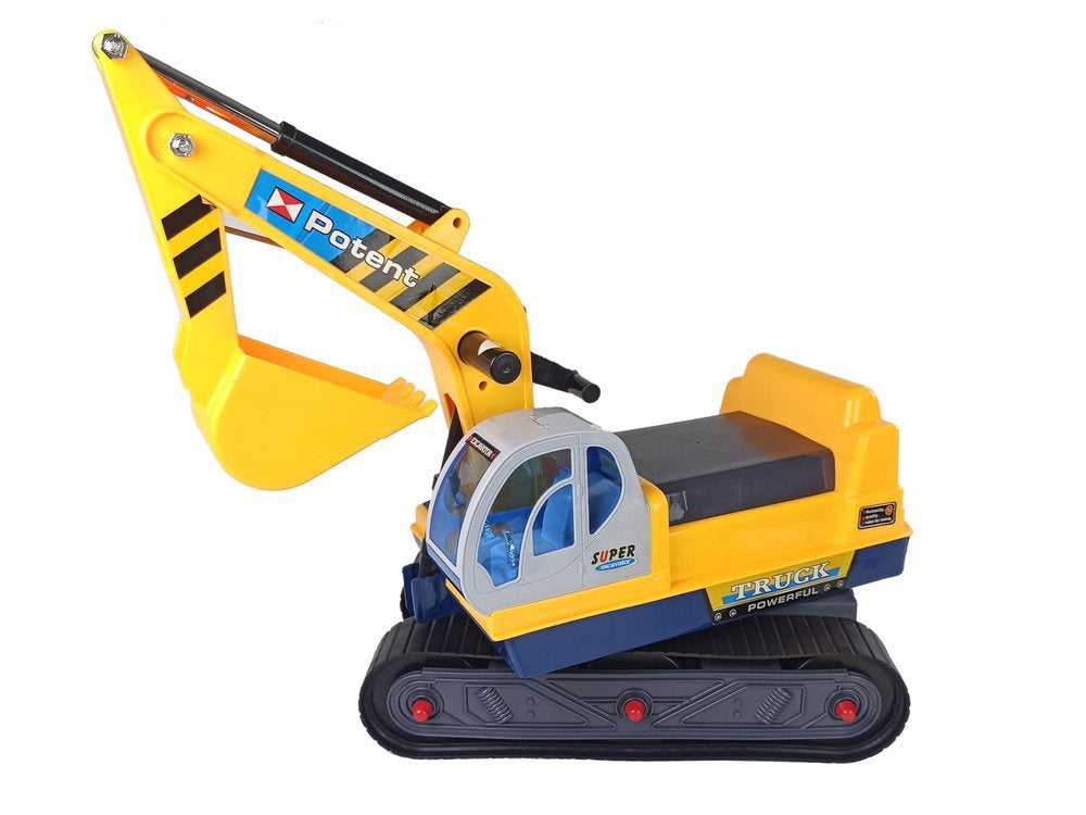 Big Excavator Construction Rider Helmet Yellow