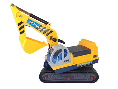 Big Excavator Construction Rider Helmet Yellow