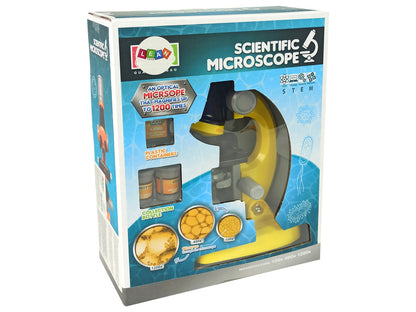 Microscope For The Scientist Educational Set Yellow 100x 400x 1200x