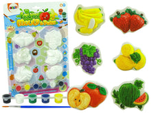 Plaster Painting Set Fruit Strawberry Grapes Banana