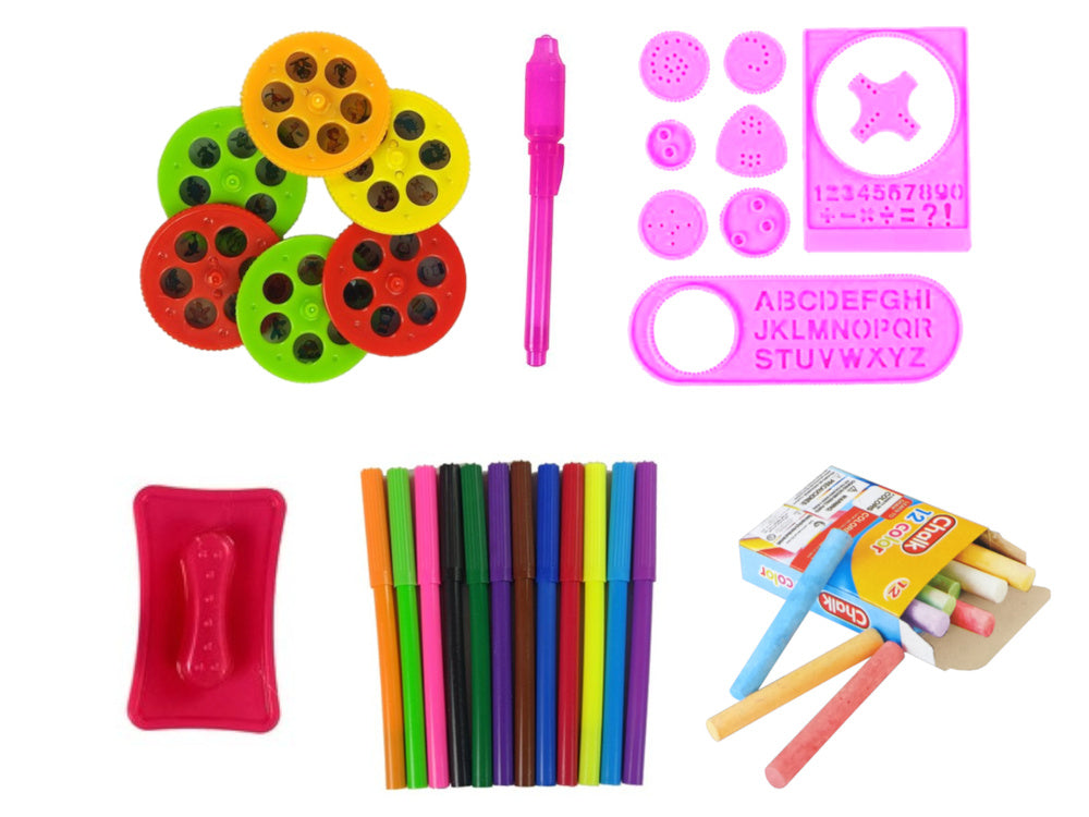 Double-sided Board Chalk Pens Stand Projector Pictures Pink