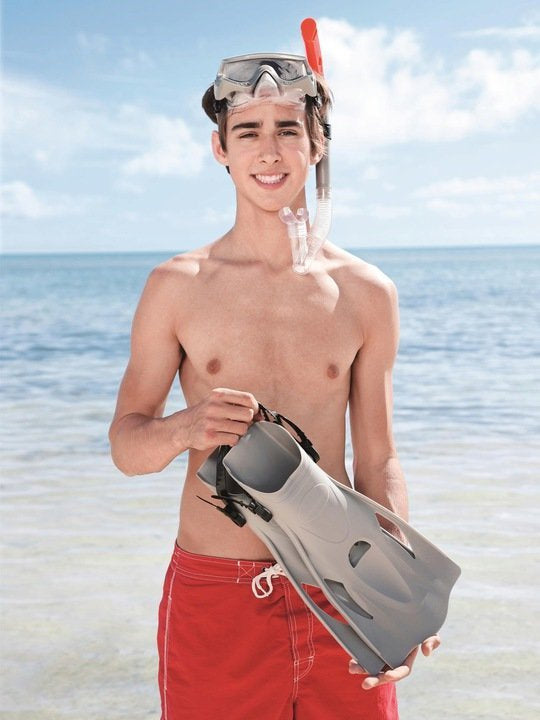 Diving Kit Gray Mask, Fins, Tube Bestway 25020