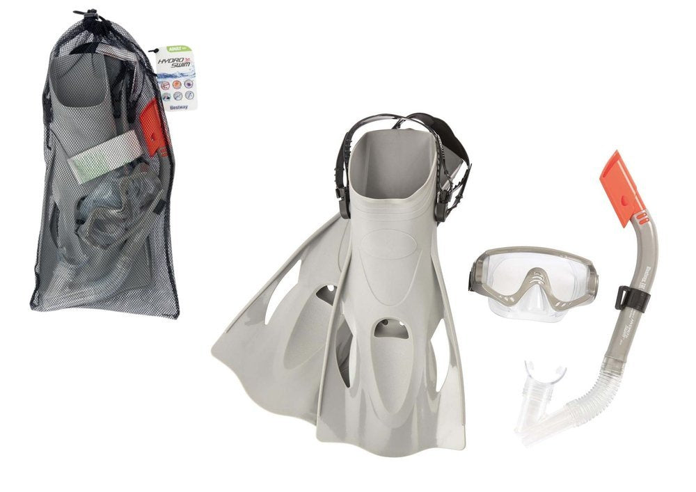 Diving Kit Gray Mask, Fins, Tube Bestway 25020
