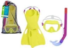 Diving Kit Yellow Mask, Fins, Tube Bestway 25039