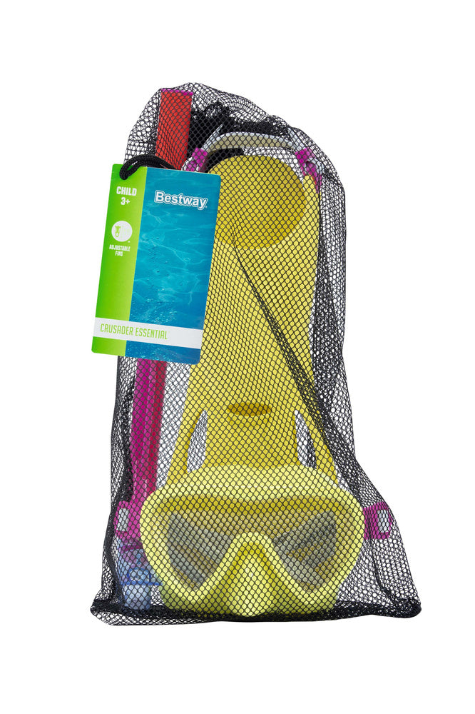 Diving Kit Yellow Mask, Fins, Tube Bestway 25039
