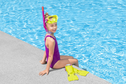 Diving Kit Yellow Mask, Fins, Tube Bestway 25039
