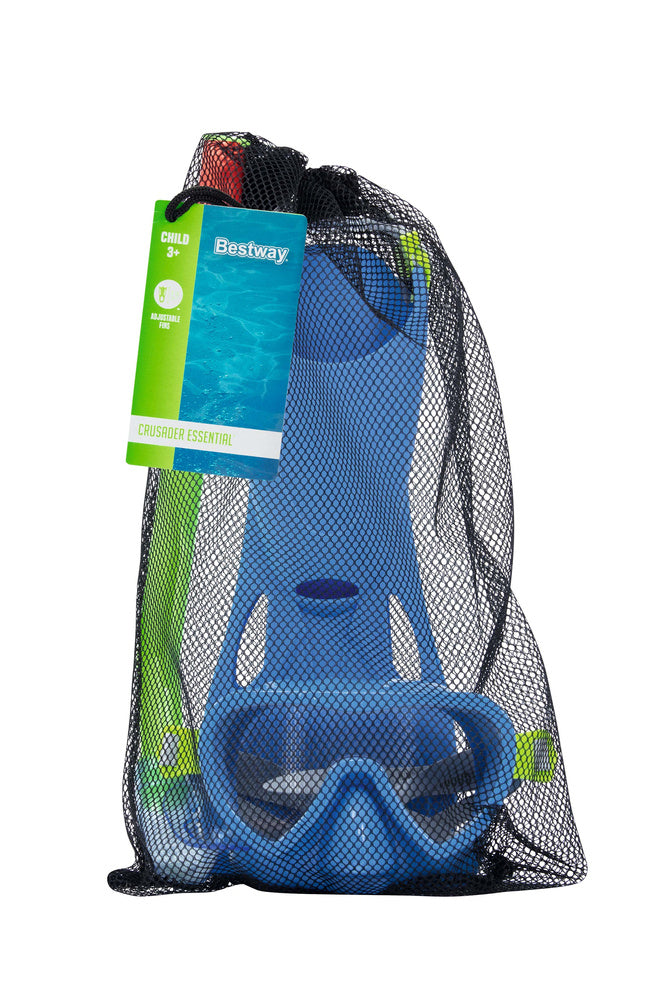 Diving Kit Blue Mask, Fins, Tube Bestway 25039