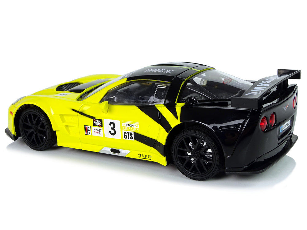 R / C Racing Sport Car 1:18 Corvette C6.R Yellow 2.4 G Lights