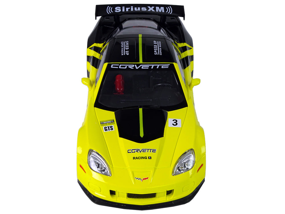 R / C Racing Sport Car 1:18 Corvette C6.R Yellow 2.4 G Lights
