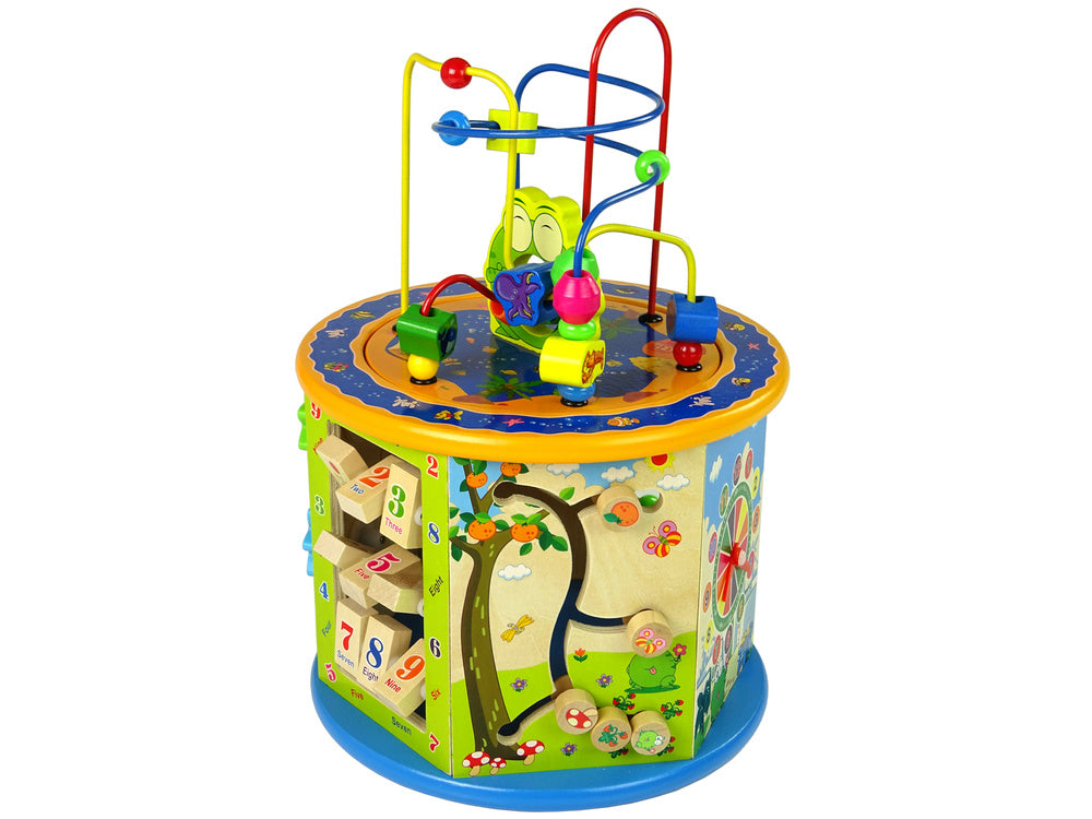 Educational Wooden Cube Sorter Maze Abacus Game Ludo Pawns