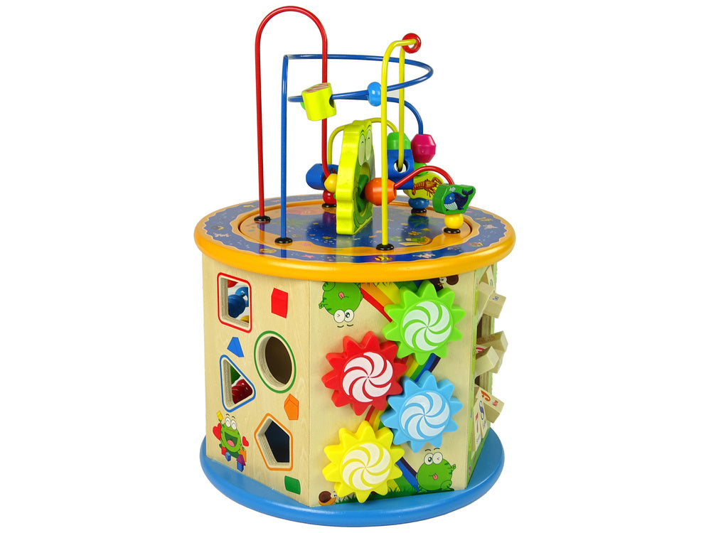 Educational Wooden Cube Sorter Maze Abacus Game Ludo Pawns