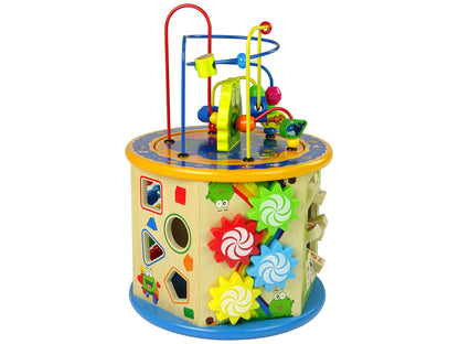 Educational Wooden Cube Sorter Maze Abacus Game Ludo Pawns