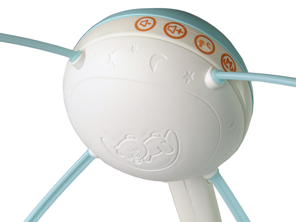 Cot Carrousel Projector Pilot Melodies Animal Noises Blue