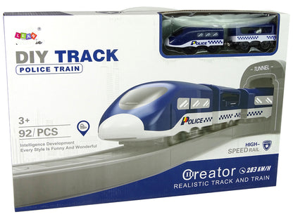 Policejní městečko s vláčkodráhou – 92 dílů, 5 vozidel