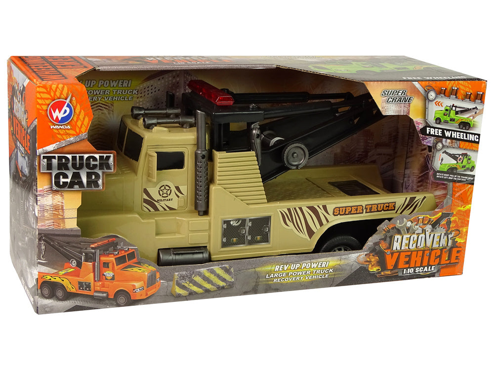 Auto Tow Truck Roadside Assistance 1:10 Rope Brown