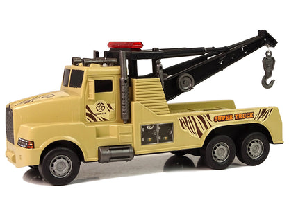 Auto Tow Truck Roadside Assistance 1:10 Rope Brown