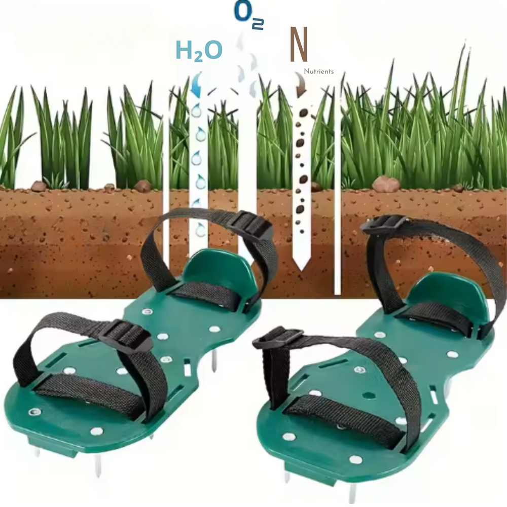 Aerátor na boty s kolíky – provzdušnění trávníku | černý