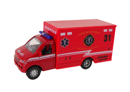 Ambulance auto s frikčním pohonem – červená bílá | hračka