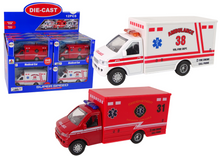 Ambulance auto s frikčním pohonem – červená bílá | hračka