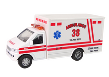 Ambulance auto s frikčním pohonem – červená bílá | hračka
