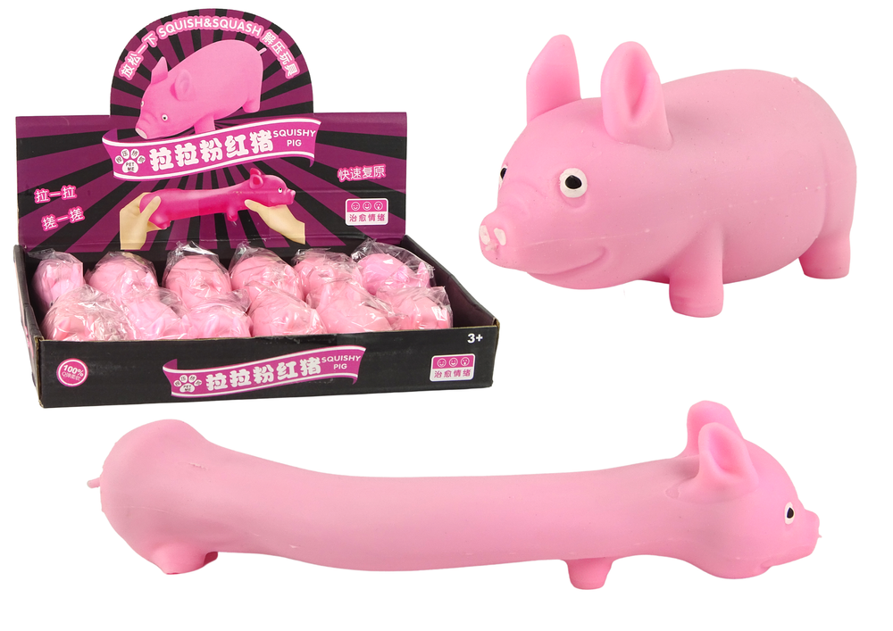 Antistresová hračka prasátko – squishy na mačkání | růžová