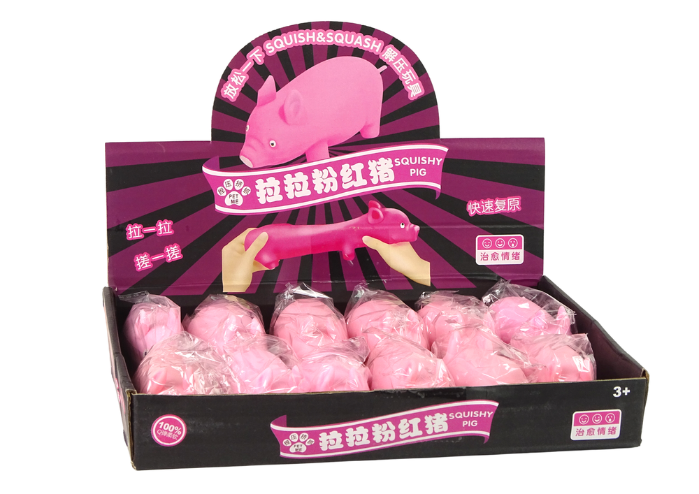 Antistresová hračka prasátko – squishy na mačkání | růžová