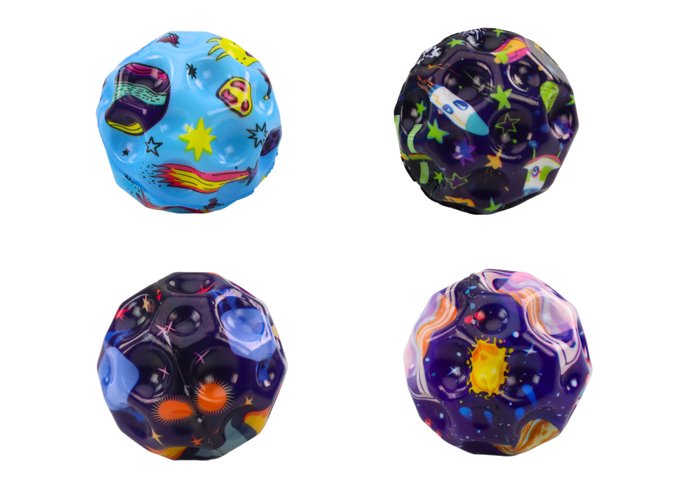Antistresová míček s prohlubněmi Kosmos 7cm – pro ugnítání a odrážení
