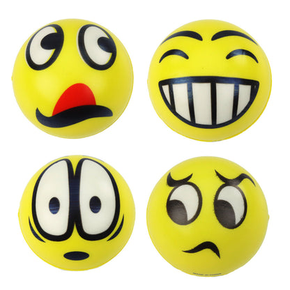 Antistresový míček s emotikony 6cm – pěnový na mačkání