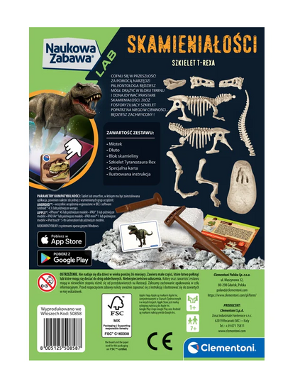 Archeologický set T-Rex kostra – vědecká zábava Clementoni