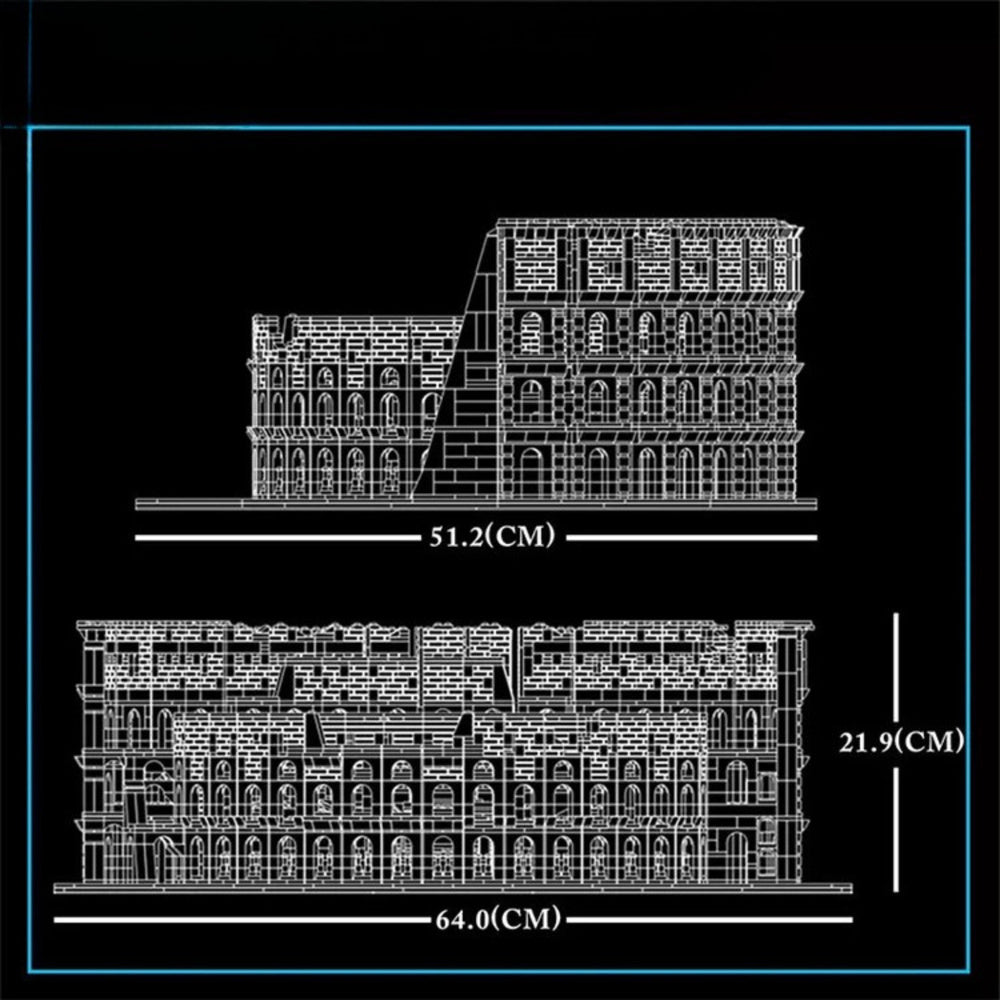 Architektonická stavebnice Římské Koloseum – 6466 dílků