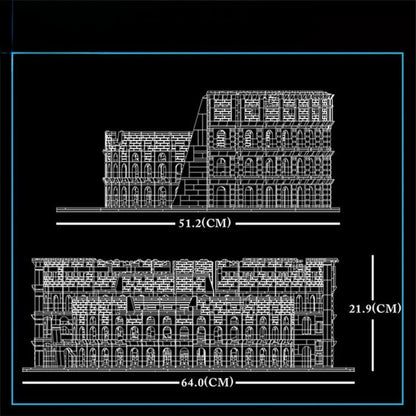 Architektonická stavebnice Římské Koloseum – 6466 dílků