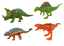 Autíčko s dinosaury a přívěsem – 4 figurky hnědé