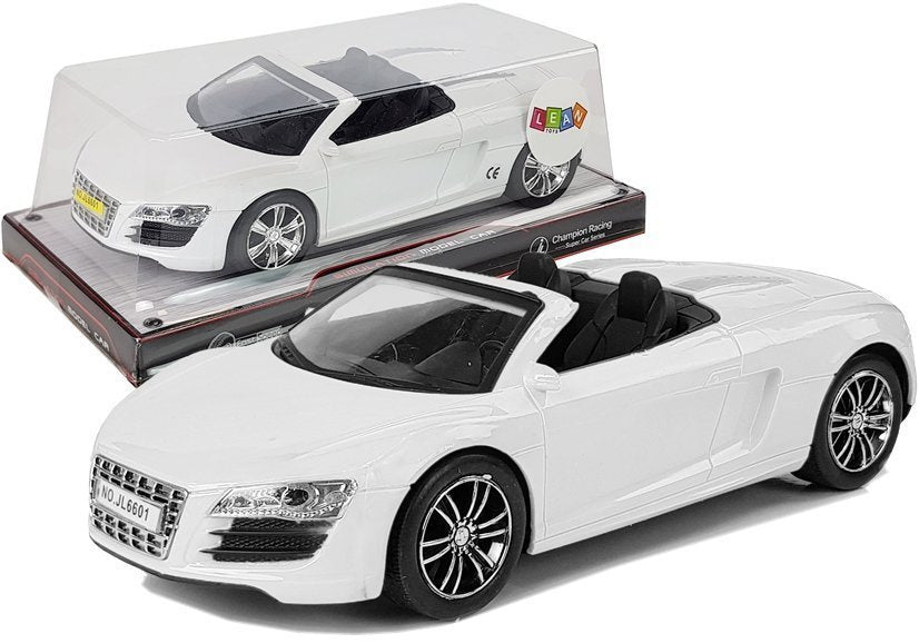 Autíčko s frikčním pohonem kabriolet 1:18 bílé