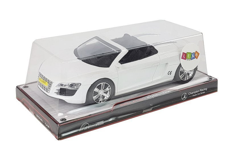 Autíčko s frikčním pohonem kabriolet 1:18 bílé