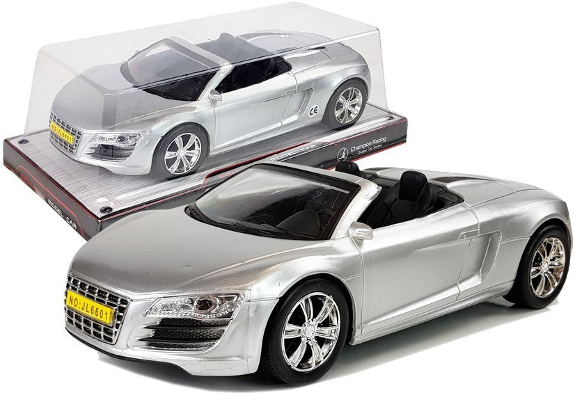 Autíčko s frikčním pohonem kabriolet 1:18 stříbrné
