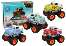 Auto 4x4 monster truck s velkými koly 4 barvy