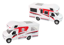 Auto camper s frikčním pohonem – 2 modely bílé s pruhy