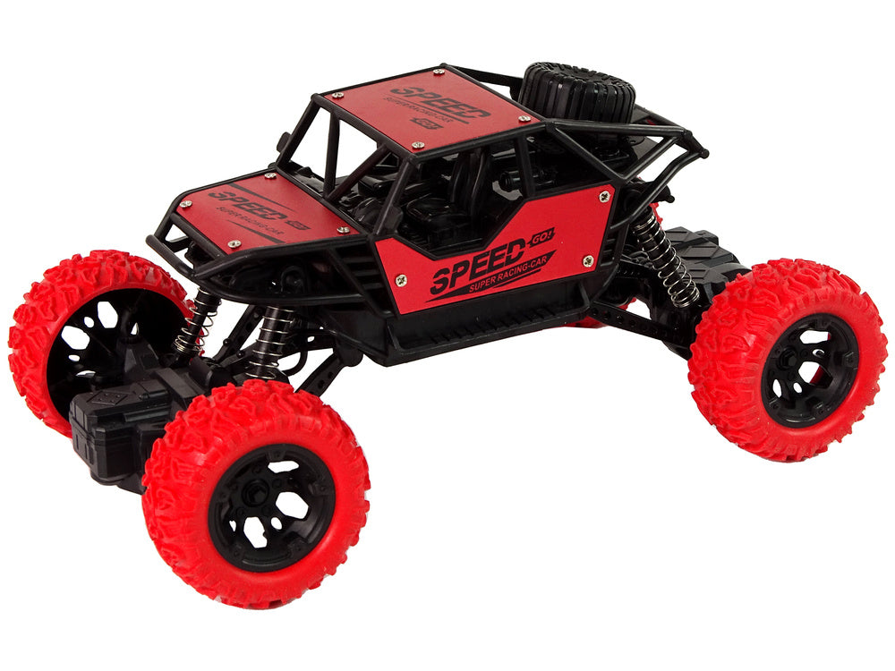 Auto na dálkové ovládání R/C 1:18 – terénní s pilotem | červené